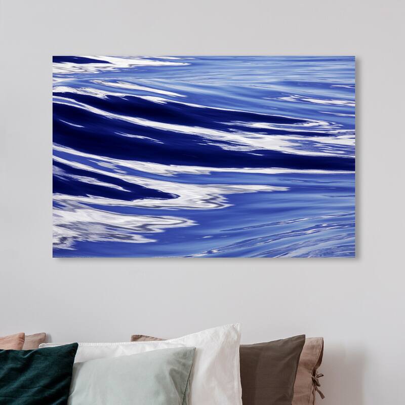 Wynwood Studio Coastal David Fleetham - Ocean Surface Abstract II Blue and Nautical & Coastal Wall Art Canvas Print - 36 x 54