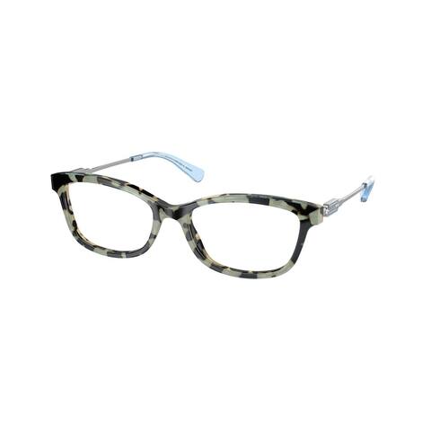 Coach Blue Tortoise Woman Rectangle Eyeglasses