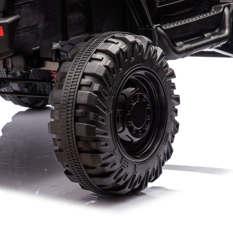 400W 24V Ride-On Toy Car with Adjustable Speed, Parental Remote Control, LED Searchlights, and Music Playback