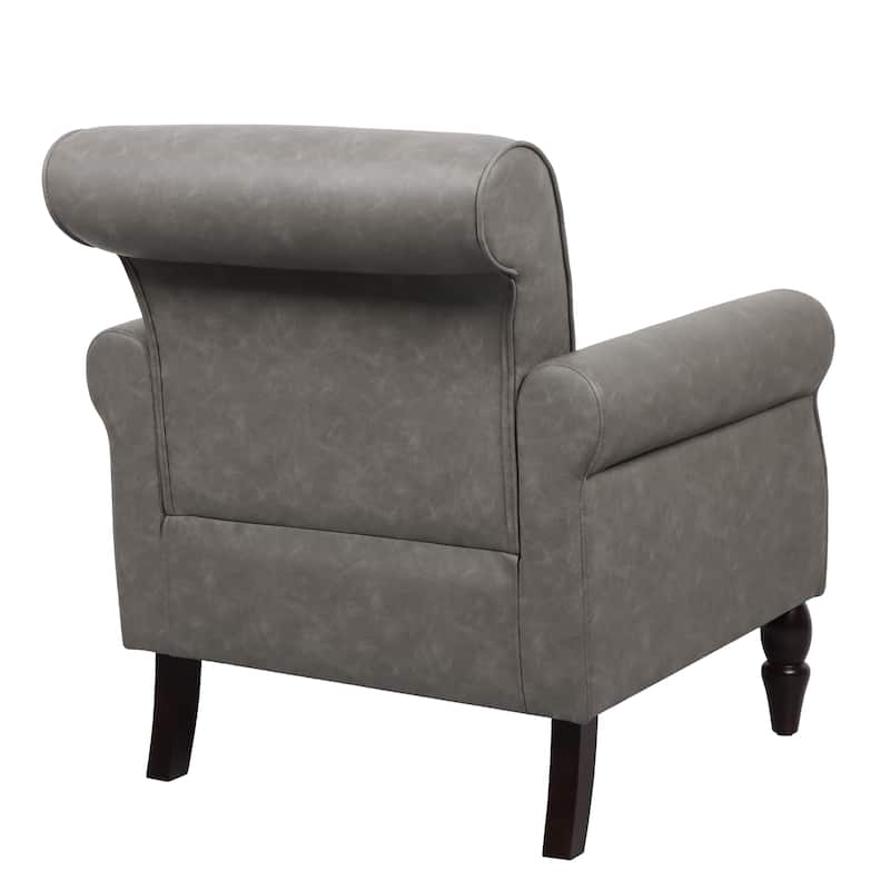Mid-Century Modern Accent Chairs with Nailhead Trim