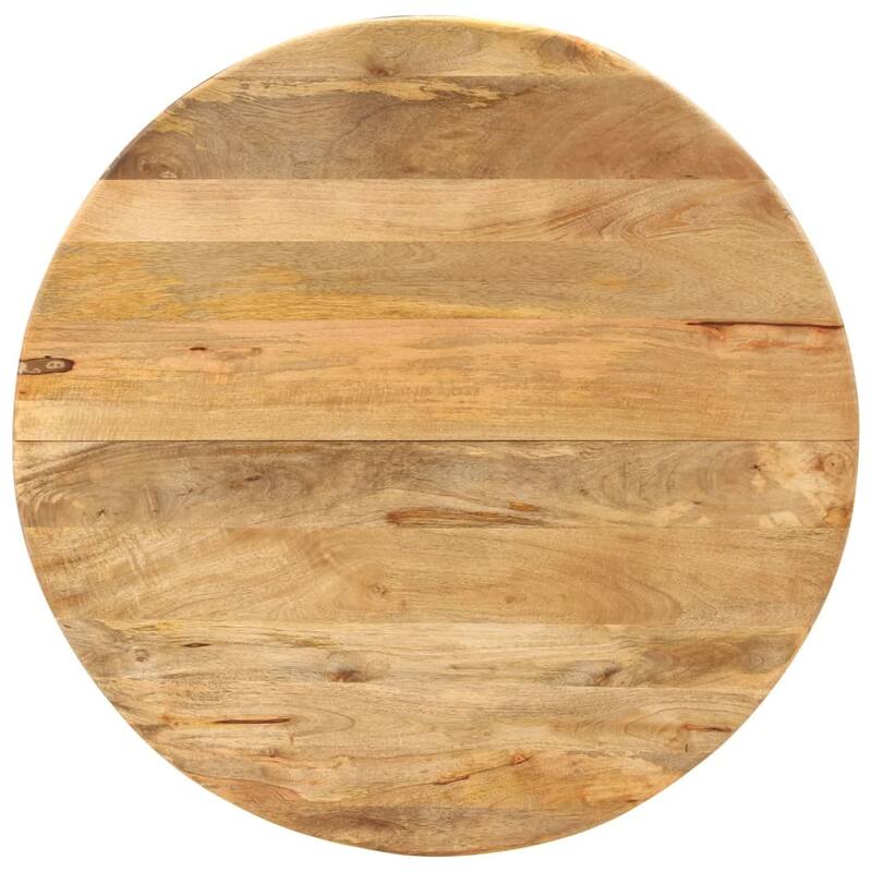 vidaXL Dining Table Ø43.3"x30.7" Solid Wood Reclaimed and Steel - Brown
