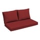 preview thumbnail 42 of 47, ARDEN Outdoor Loveseat Cushion Set, 48 x 24 Ruby Red Leala
