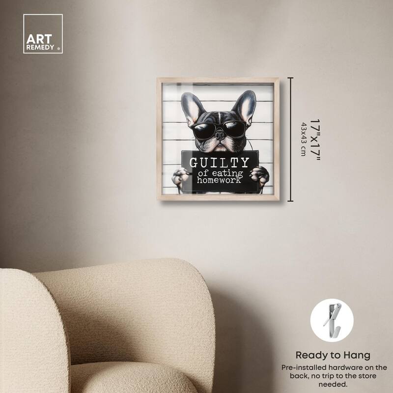 Guilty of Eating Homework Shadowbox by Art Remedy