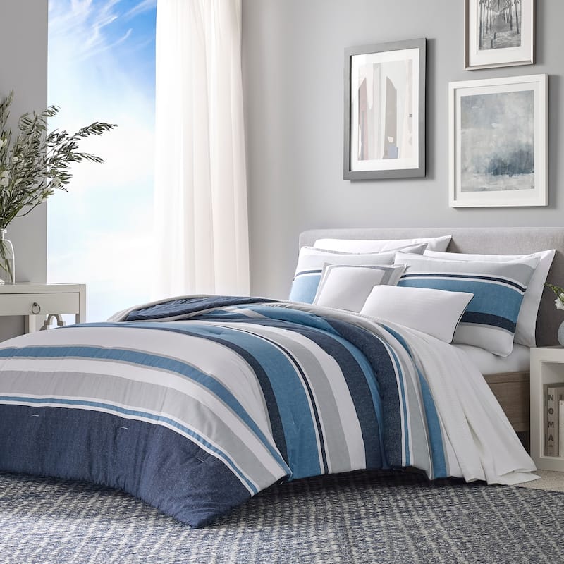 Nautica Westport Navy Cotton Comforter Bonus Set