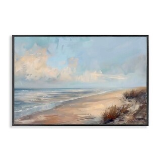 Stupell Golden Sands Beach View Framed Giclee Art Design By LSR ...