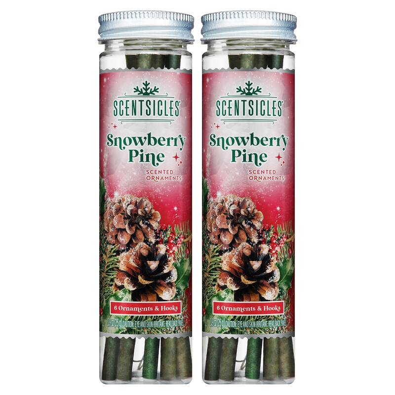 Scentsicles, Scented Ornaments, 6 ct. Bottle Fragrance-Infused Paper Sticks, 2 Pack - 5.9 in