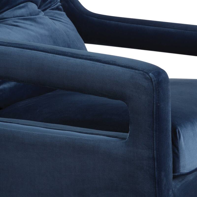 34.75" o'brien blue velvet armchair