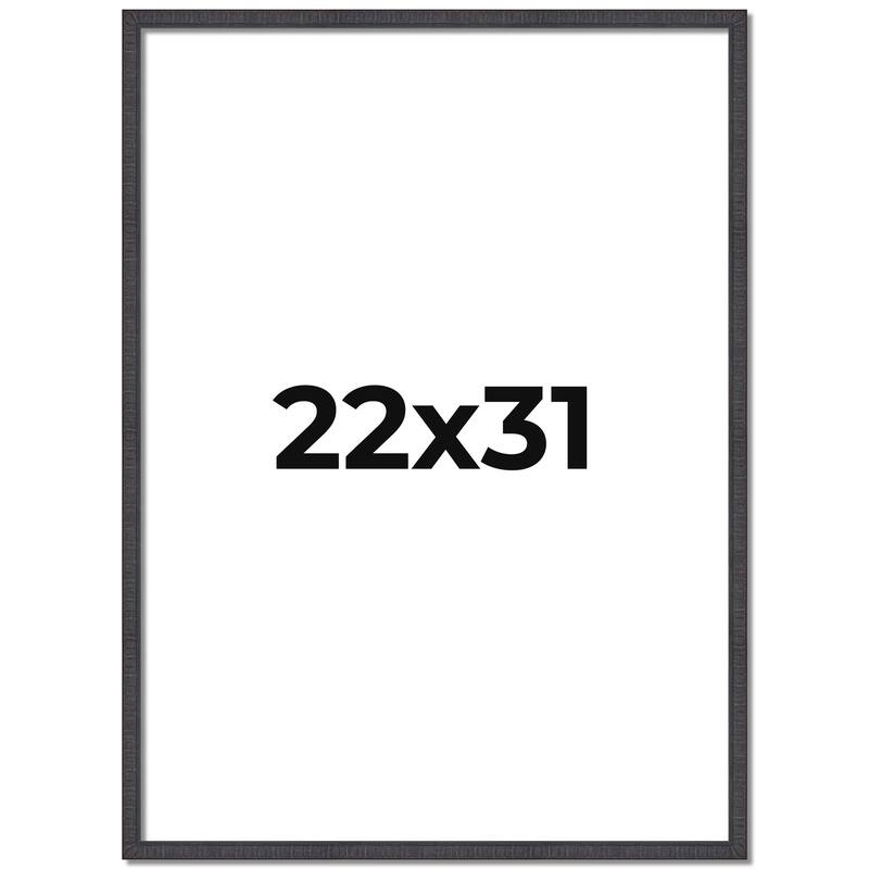 22x31 Frame Brown Solid Wood Picture Frame - Complete Modern Photo