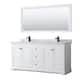 Option White / White Carrara Marble Top / Matte Black