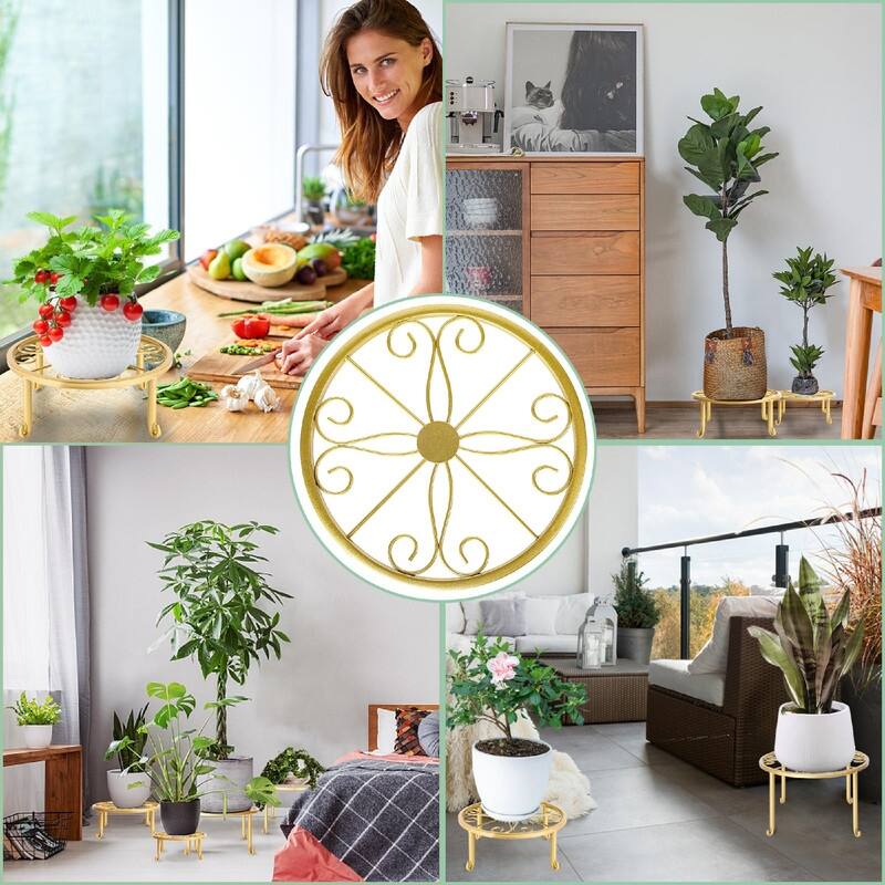 Metal Plant Stand 5 Pack Plant Stands - 11.1 x 11.06 x 7.2 inches