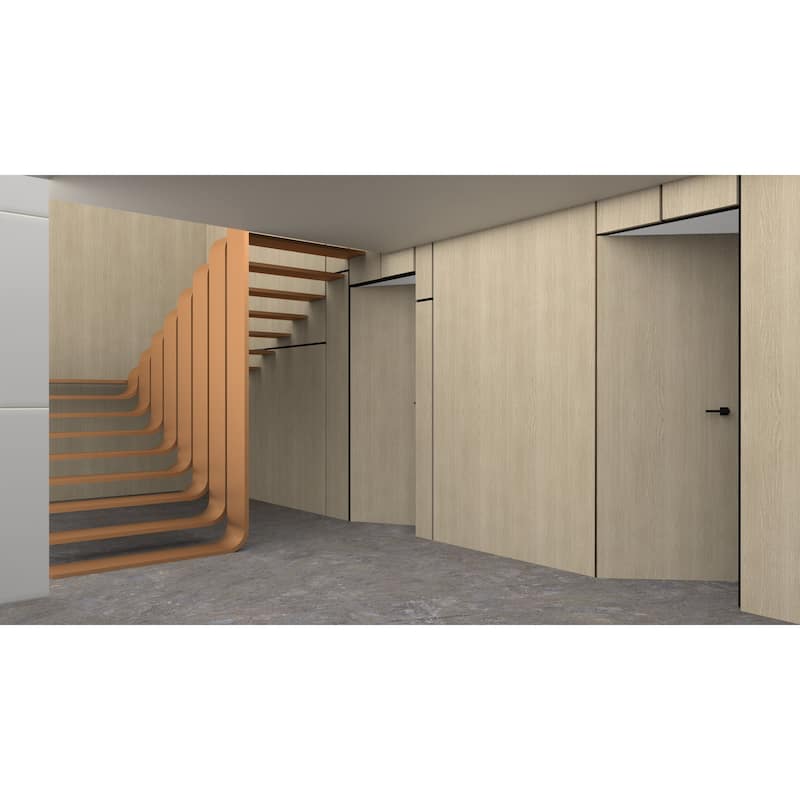 Solid Hidden Door with Handle Planum 0010 Oak