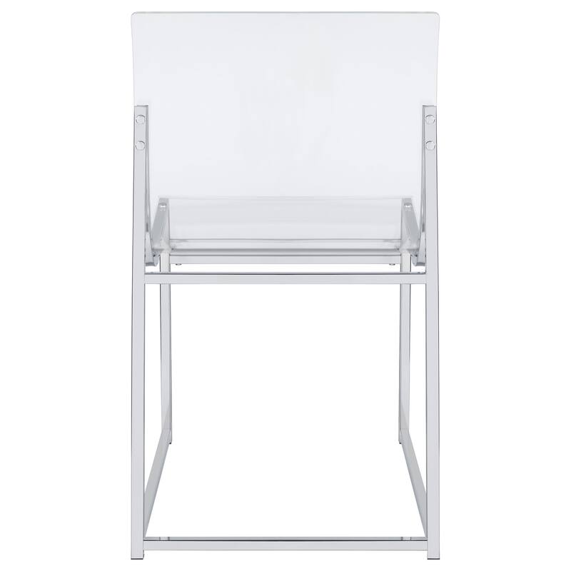 Adino Acrylic Dining Side Chair Clear with Sled Base (Set of 2)
