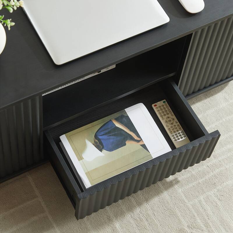 Coffee Table with Drawers and Storage Compartments