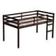 preview thumbnail 8 of 15, Kid Bed Frame Wooden Low Height Twin Size Loft Bed with Ladder,Strengthened Slats