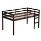 preview thumbnail 38 of 45, Wooden Low Height Twin Size Loft Bed with Ladder,Strengthened Slats for Bedroom For Home