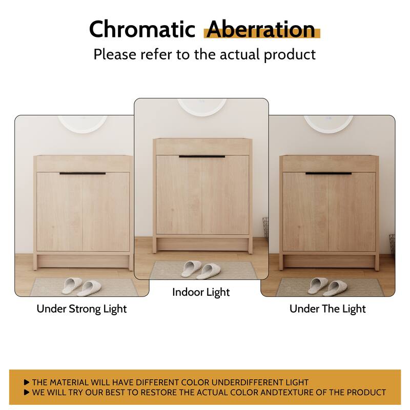 24/30/36 Inch Freestanding Bathroom Vanity Cabinet with Soft Close Door and Adjustable Shelf (Without Sink)