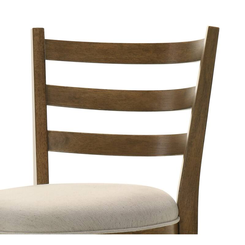 Joplin 20.5" Walnut Ladder Back Counter Height Swivel Chair