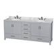 Option Gray / White Carrara Marble Top