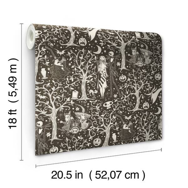 Disney Tim Burton's The Nightmare Before Christmas Sepia Forest Peel and Stick Wallpaper by RoomMates