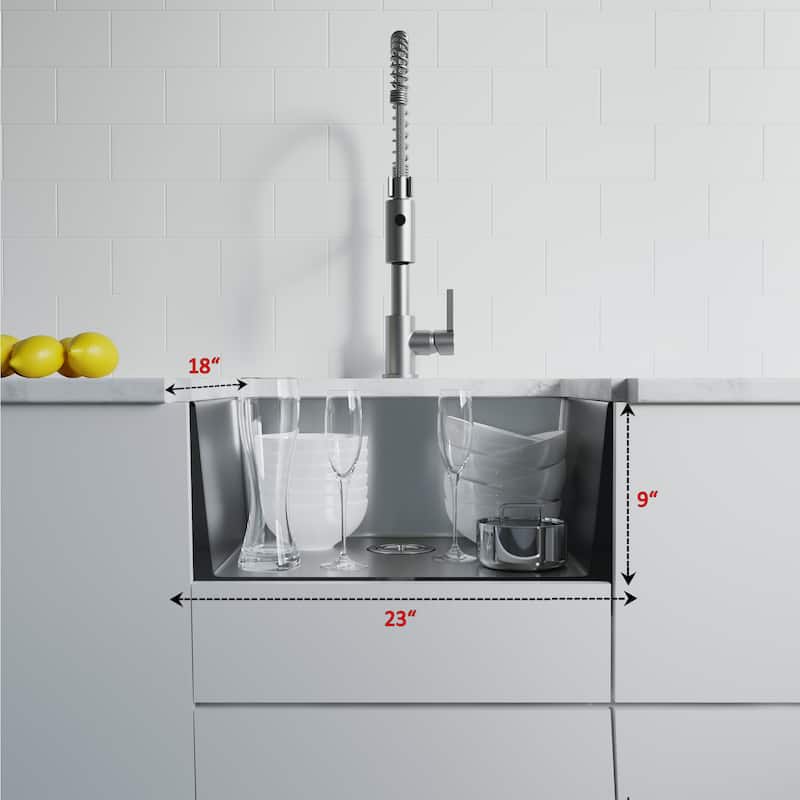 Dowell Undermount Single Bowl Stainless Steel Kitchen Sink - Small Radius Corners