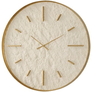 Uttermost 06467 36" Stone Serenity Iron and Stone Analog Wall Mounted