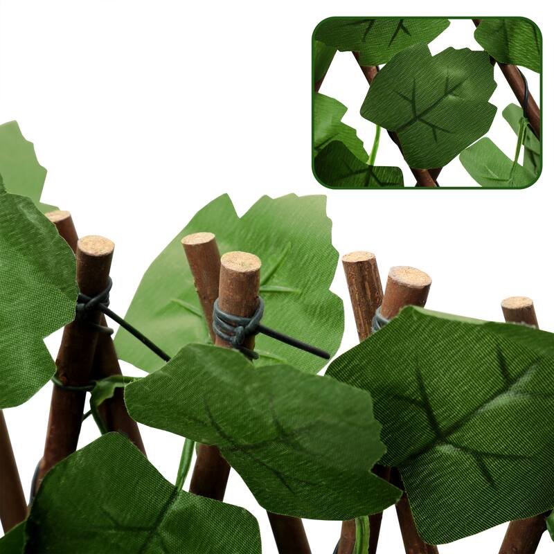 1pcs 32" x 50" Artificial Ivy Hedges Screen Expandable Privacy Fence