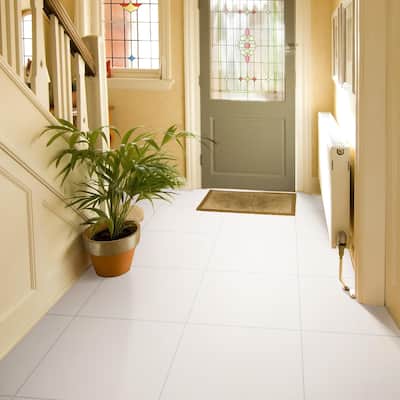 Merola Tile Klavier Matte White 17-7/8" x 17-7/8" Porcelain Floor and Wall Tile