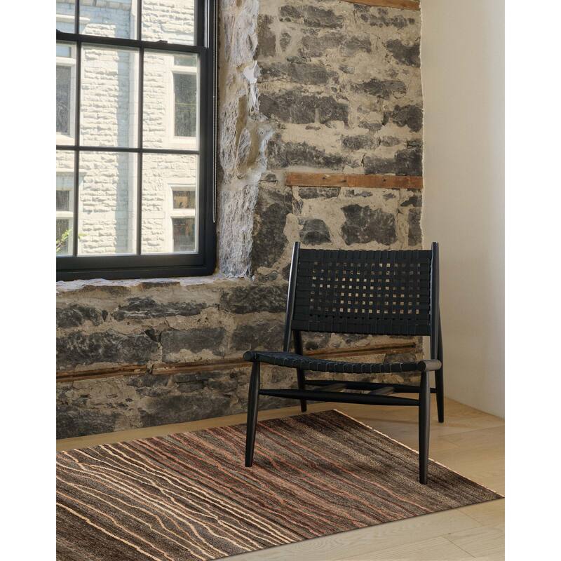 ECARPETGALLERY Hand-knotted Peshawar Ziegler Dark Brown, Taupe Wool Rug - 5'1 x 7'0