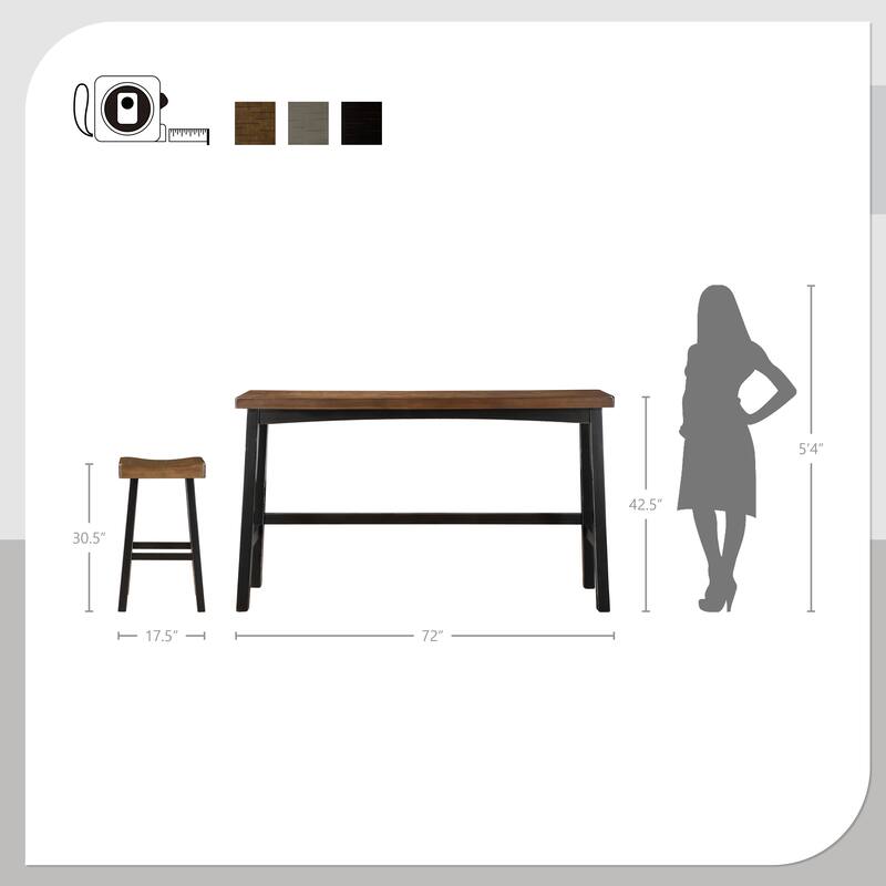 Brigham 4-Piece Pack Pub Height Set