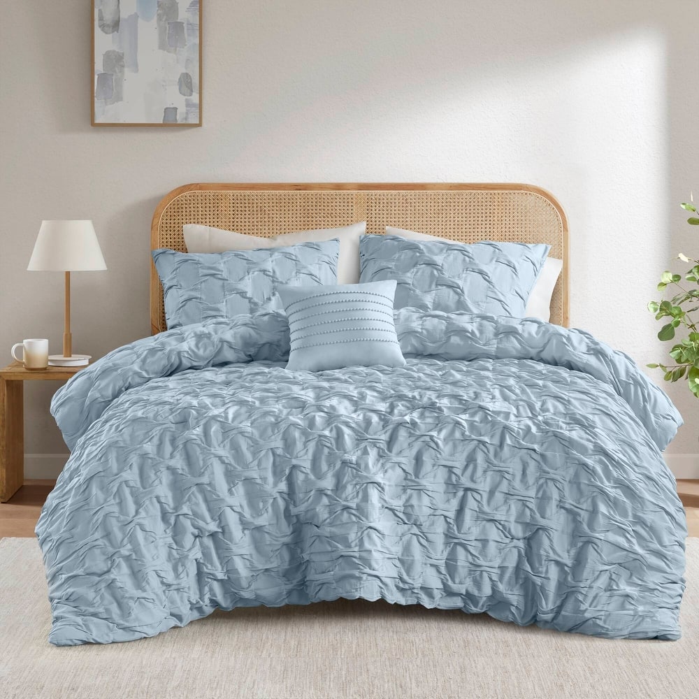 Chelsea Square Bailey Diamond Pucker Woven Comforter Set