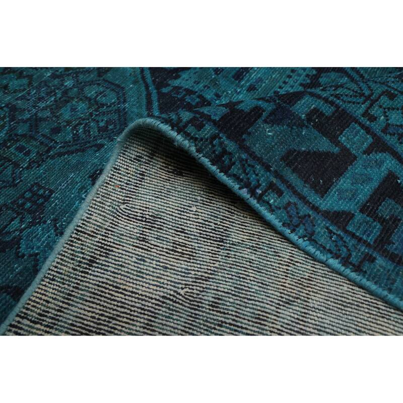 ECARPETGALLERY Hand-knotted Color Transition Turquoise Wool Rug - 4'3 x 6'7