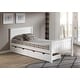 preview thumbnail 26 of 25, Alaterre Harmony Solid Wood Platform Bed White - Storage Bed - Twin
