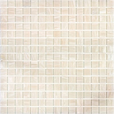 Apollo tile 12" x 12" Celestial Glossy Nude Beige Glass Tile (20 sq ft/case) - 20 Pack