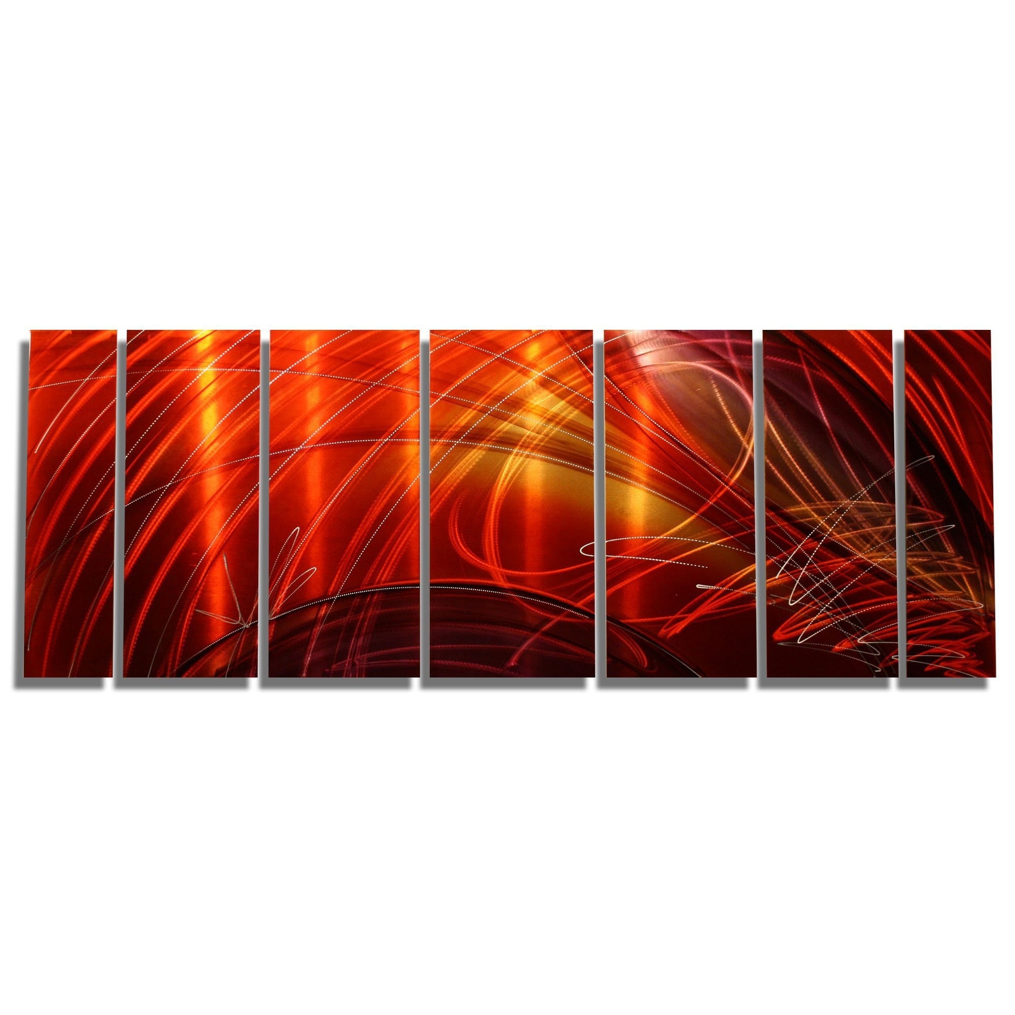 Statements2000 3D Metal Wall Art Panels Modern Red Painting Sculpture Jon Allen