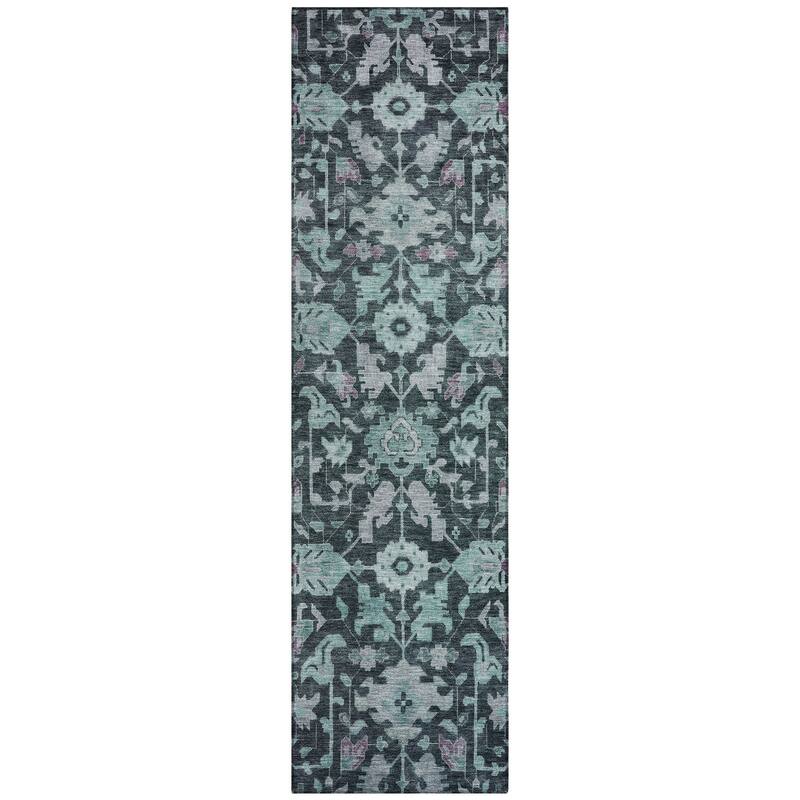 Machine Washable Indoor/ Outdoor Casual Traditional Chantille Rug