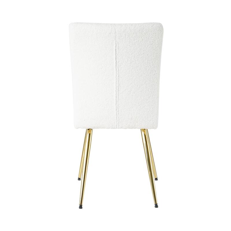 teddy upholstered wool dining chair with metal legs