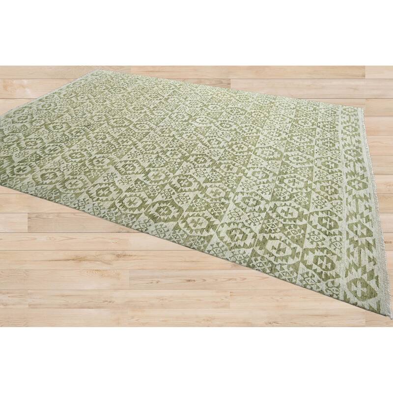 Hand Knotted Oushak 100% Wool Southwestern Oriental Area Rug Beige - 9' 9'' x 13' 8''