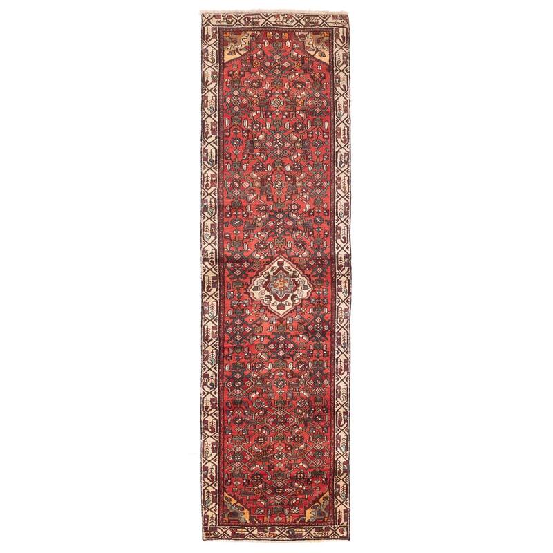 ECARPETGALLERY Hand-knotted Andelz Red Wool Rug - 2'8 x 10'1