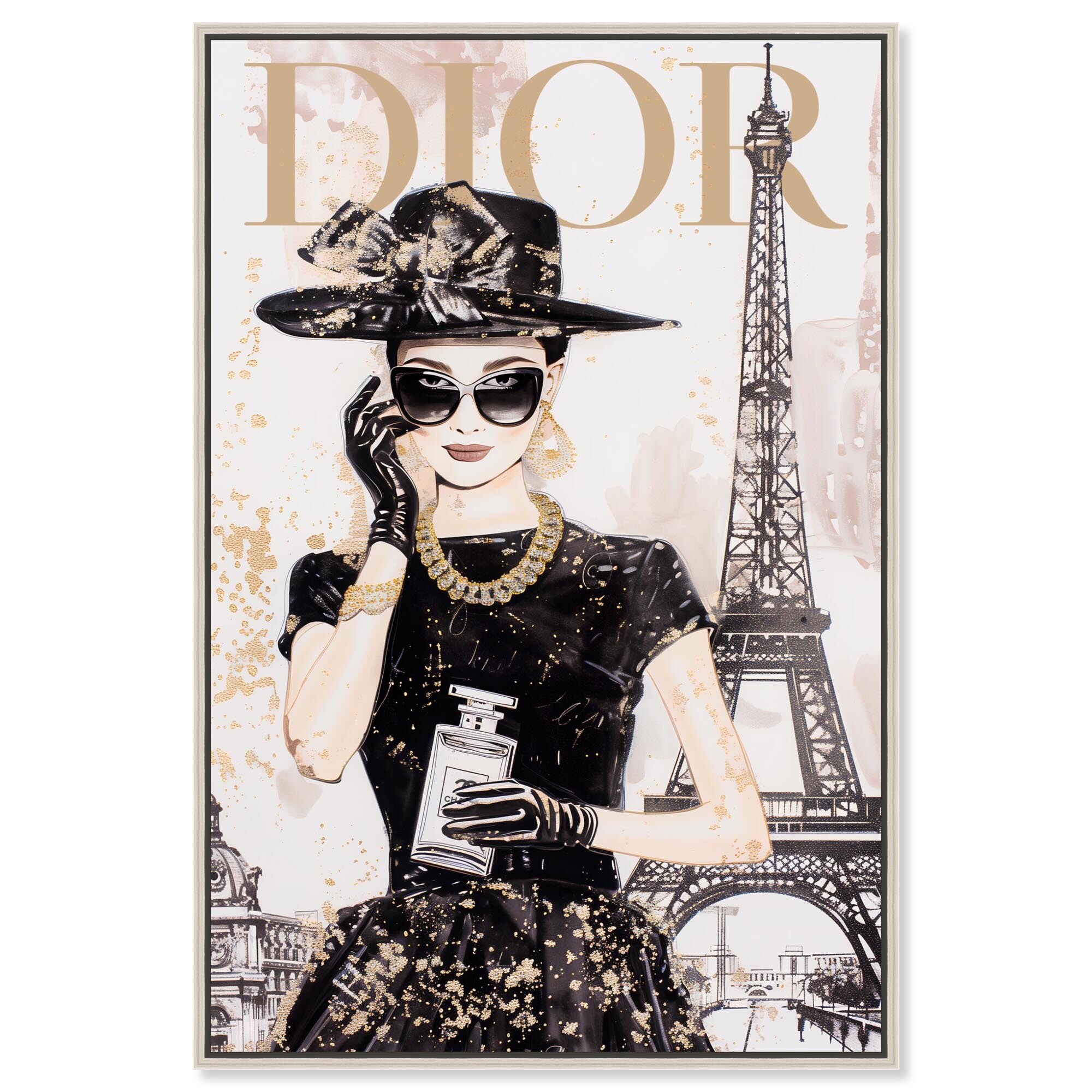 High End Elegance Fashion Art Framed Canvas Print by Art Remedy