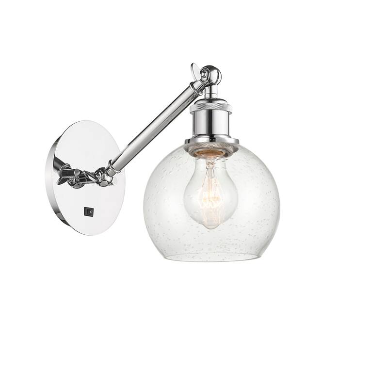 Innovations Lighting 317-1W-12-6 Athens Sconce Athens 12" Tall Wall - Polished Chrome / Seedy