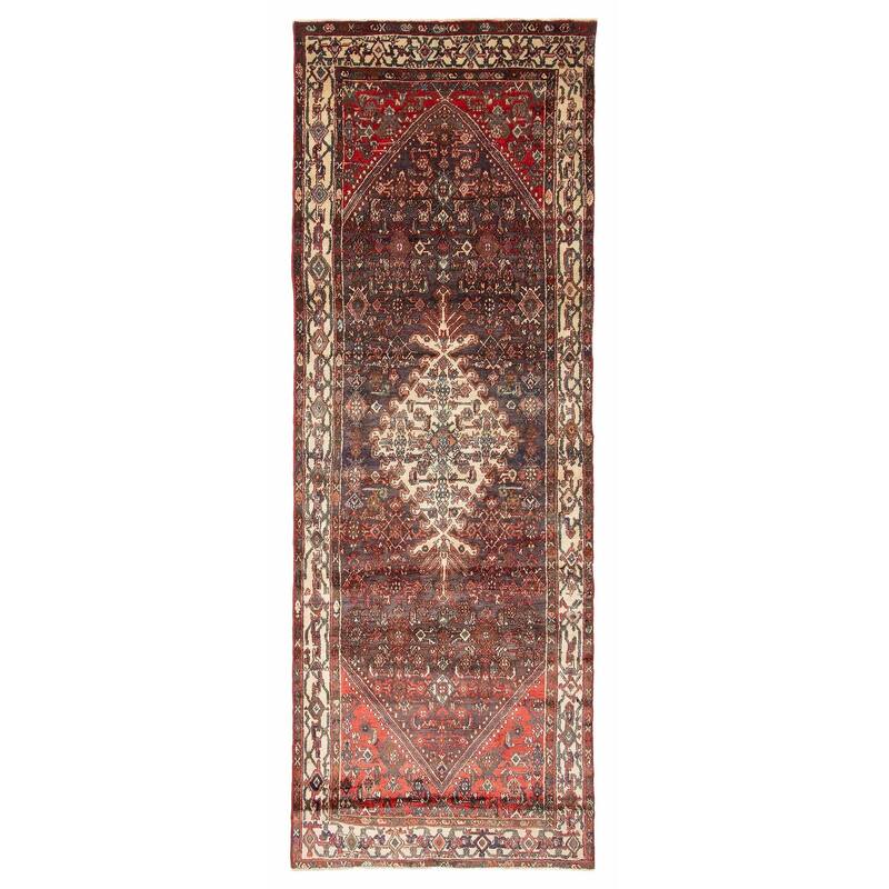 ECARPETGALLERY Hand-knotted Andelz Grey Wool Rug - 3'7 x 10'3 - Dark Grey - 3'7 x 10'3