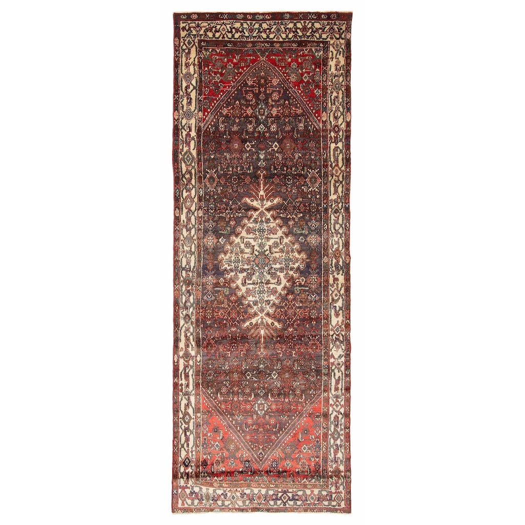 ECARPETGALLERY Hand-knotted Andelz Grey Wool Rug - 3'7 x 10'3