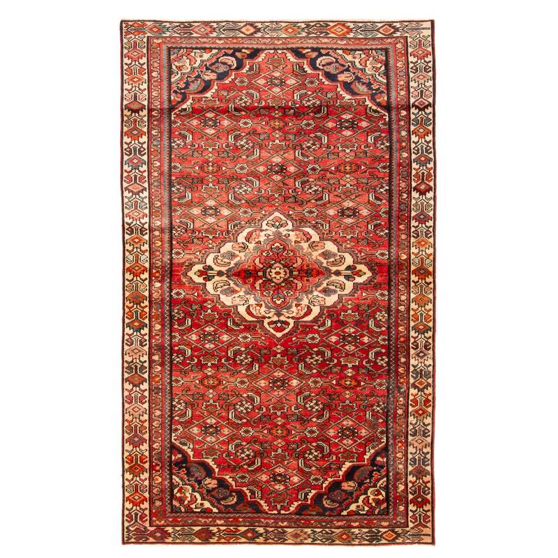 ECARPETGALLERY Hand-knotted Andelz Red Wool Rug - 3'11 x 6'9