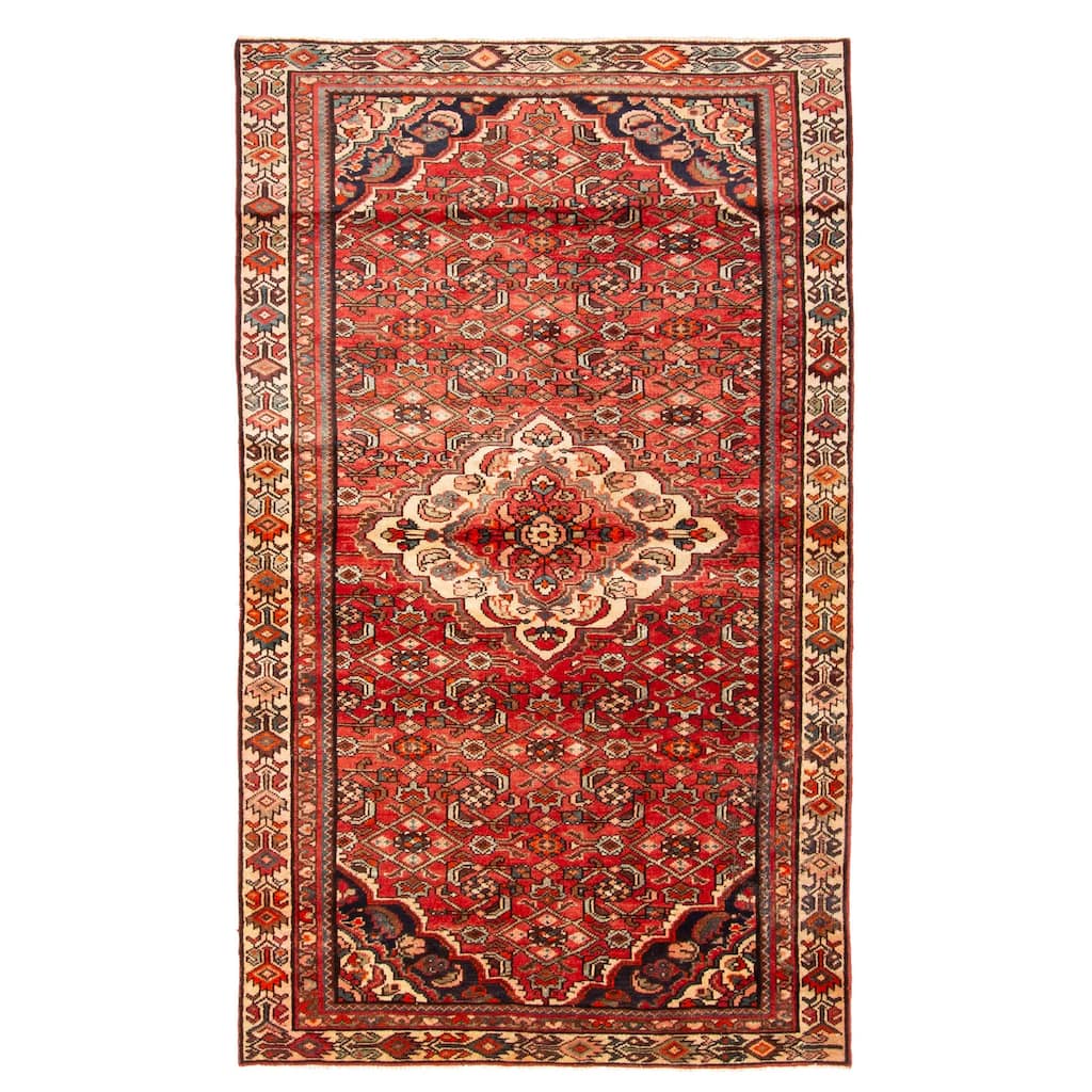 ECARPETGALLERY Hand-knotted Andelz Red Wool Rug - 3'11 x 6'9