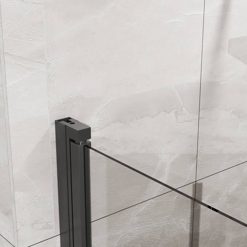 34"x72" Bifold Frameless Shower Door, 1/4" Tempered Glass Pivot Fold