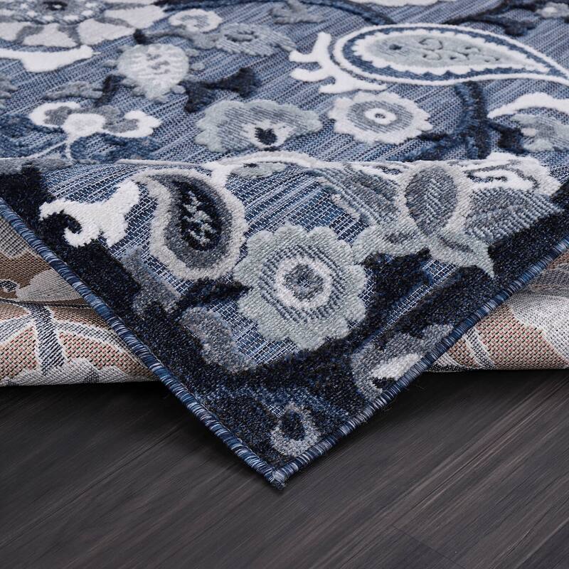 VILLADECOR Spread Indoor Outdoor Area Rug Low High Pile Rugs For Patio