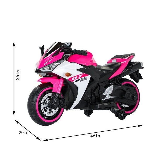 Electric Ride On Motorcycle for Kids 12V Battery Powered Toy with Lights Music Bed Bath Beyond 41374840