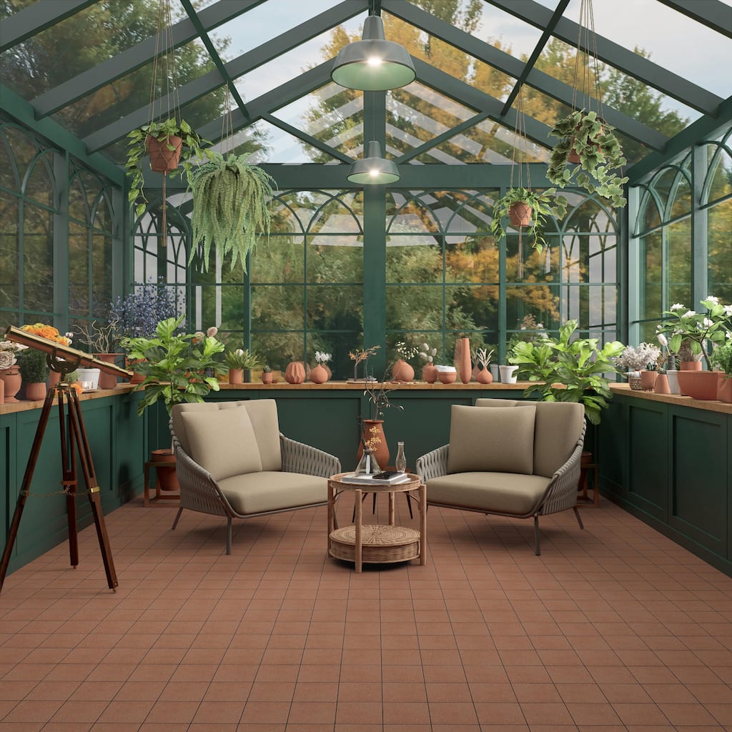 Merola Tile Lincoln Quarry Mayflower Red 6" x 6" Ceramic Floor and Wall Tile