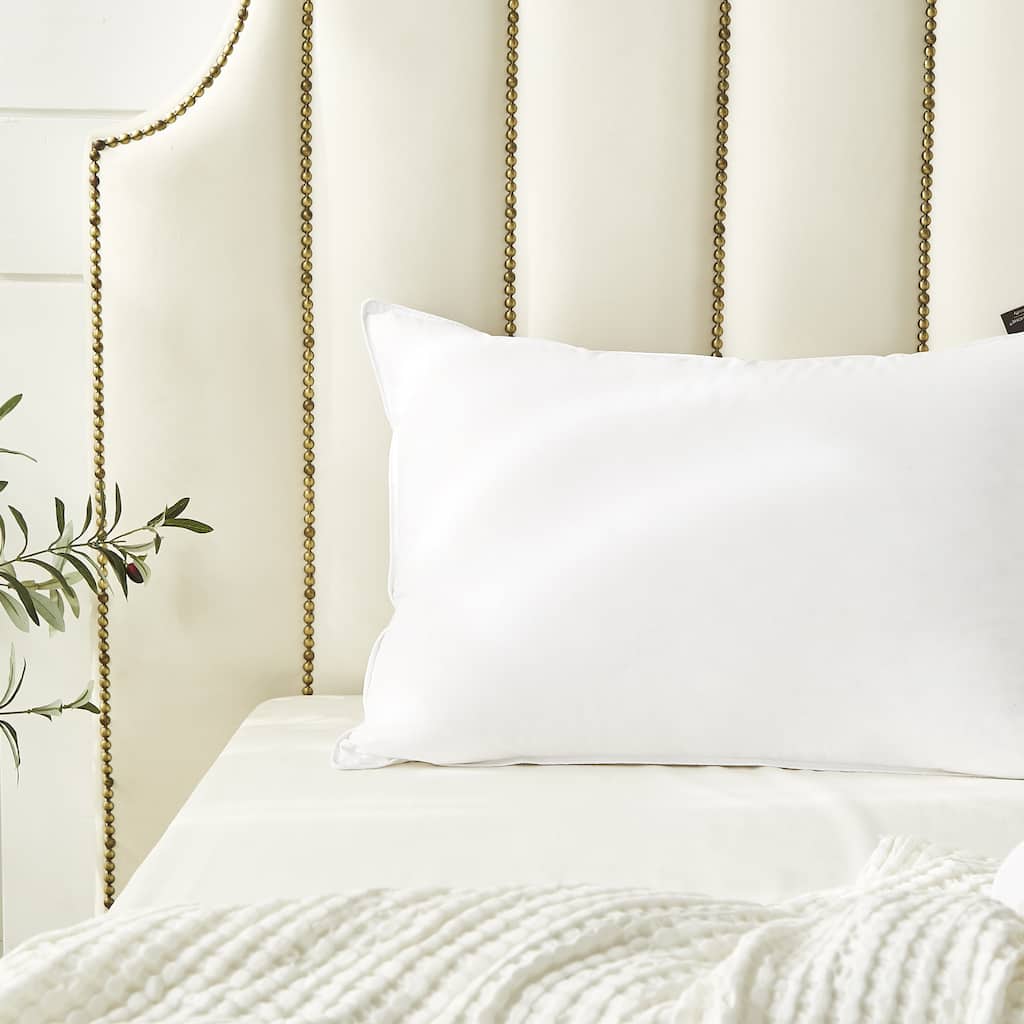 Farm To Home Organic Blended Cotton Down Pillow - White