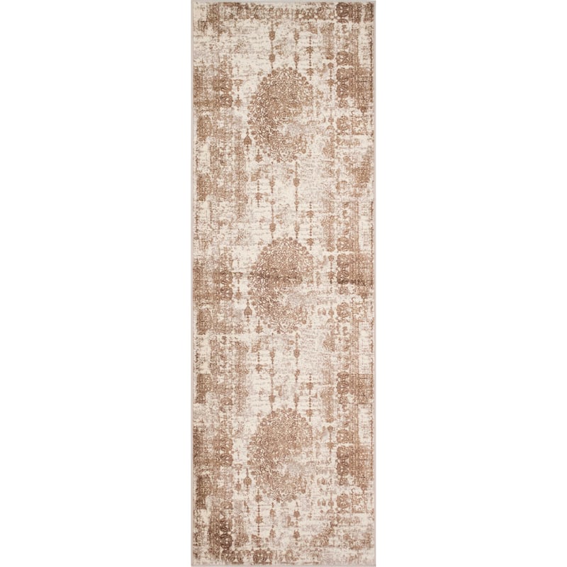 Noori Lagoon Emilie Rug - 2'2" x 6'0" - Ivory/Brown